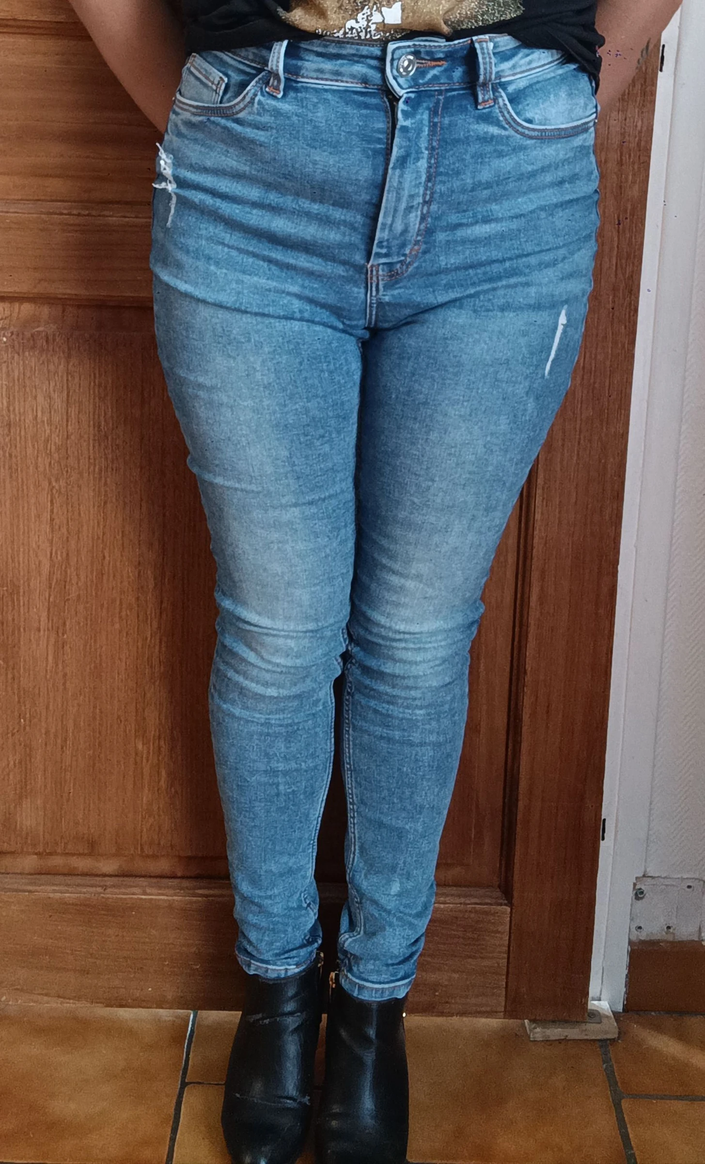 Jean slim stretch taille haute Denim - Taille XS